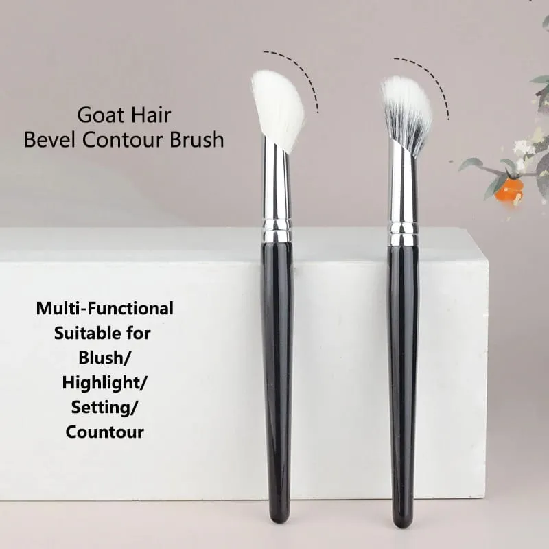 1 Máy Tính Liềm Lông Dê Viền Trang Điểm Vát Đen Phối Cọ Trang Điểm Nổi Bật Thiết Lập Đa Năng Dụng Cụ Đựng Mỹ Phẩm — image 2