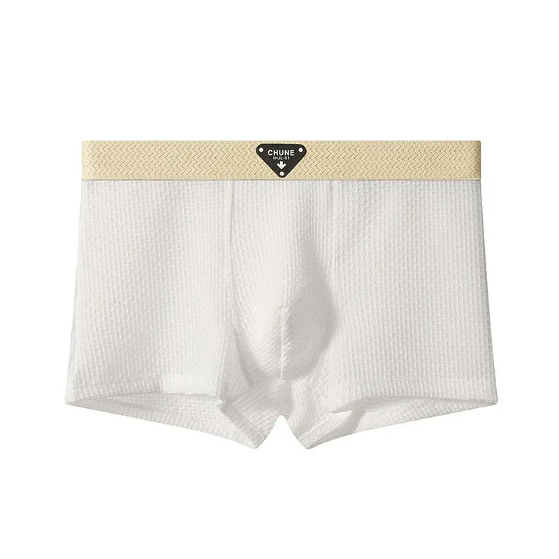 1/3PCS Men's Cool Ice Silk Boxers Shorts Summer Satin-like Solid Underpants Skin Friendly Breathable Mesh Crotch Male Underwear — image 29