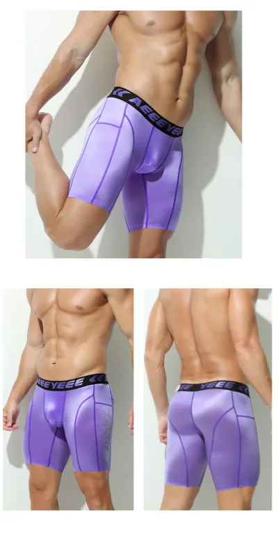 Men's Shorts Compression Running Shorts Quick Dry High Elastic Muscle Fitness Basketball Bottoms Five-Quarter Length Inner Pants — image 22
