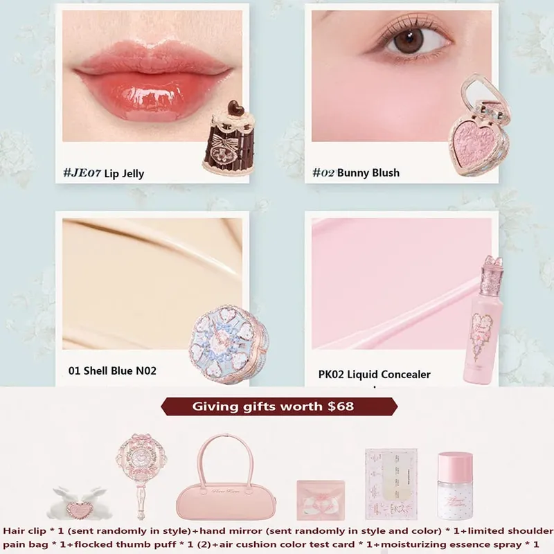 Flower Knows איפור סט מתנות שפתיים קרם סומק כרית BB Cream Brightening Concealer Essence לחות ותיק קוסמטי All-in-One — image 11