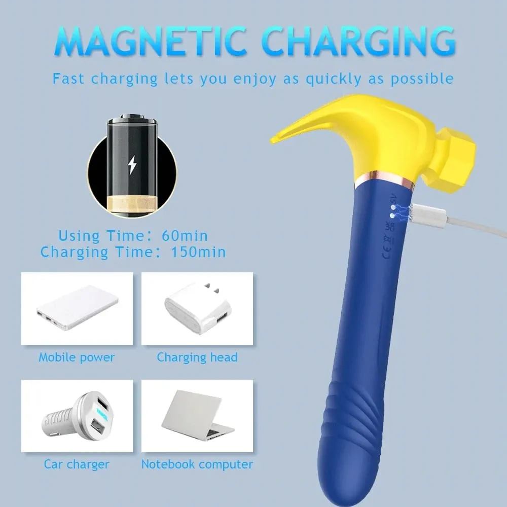 Σφυρί κλειτορίδα πιπιλιστικό δονητής Clitoris G-Spot Massager Θηλή που γλείφει τον κόλπο του πρωκτού Αναδιπλούμενο Dildo Γυναικείο σεξ παιχνίδι — image 5