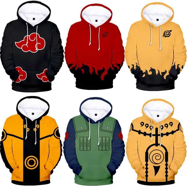 Bandai Naruto 3D Anime Sweat à capuche – Streetwear pour homme Cosplay Harajuku et style Y2K – Tendance et confortable — image 7