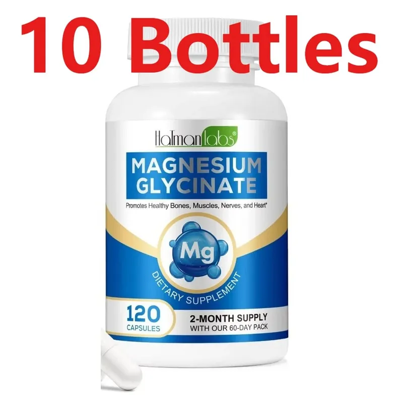 Magnézium-glicinát kapszula 208 mg elemi biszglicináttal az egészséges csontizmok és idegek támogatásáért, felnőttek 120 kapszula