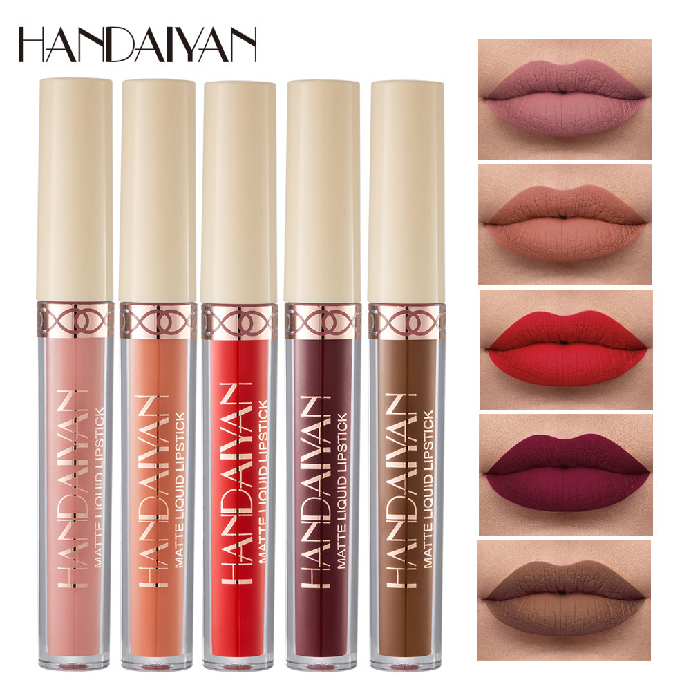 Αδιάβροχο Nude Matte Liquid Lipstick Αντικολλητικό Cup Lip Tint Μακιγιάζ Matte Red Lip Gloss Cosmetics Κραγιόν μακράς διαρκείας Make Up — image 5