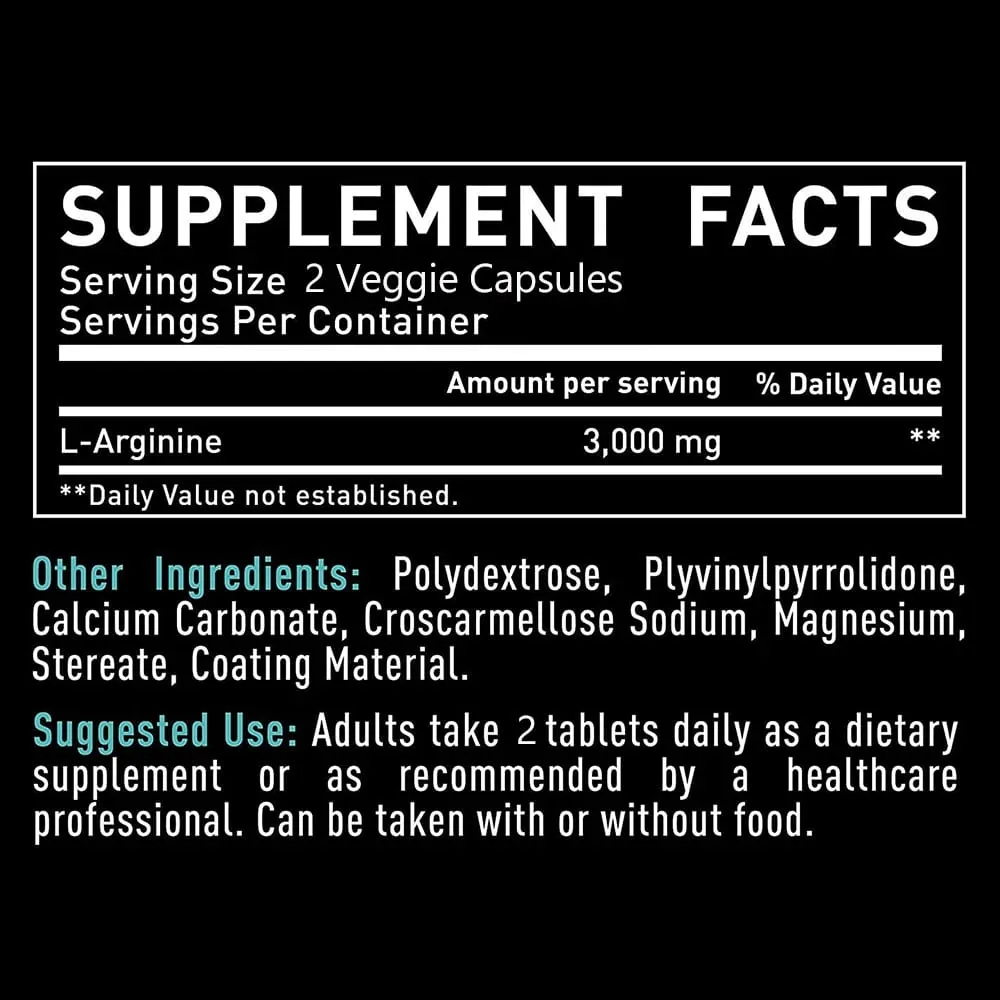 L アルギニン 3000mg カプセル - スポーツの筋肉とエネルギーのための 120 カプセルの一酸化窒素サプリメント - L-アルギニン一酸化窒素ブースター — image 5