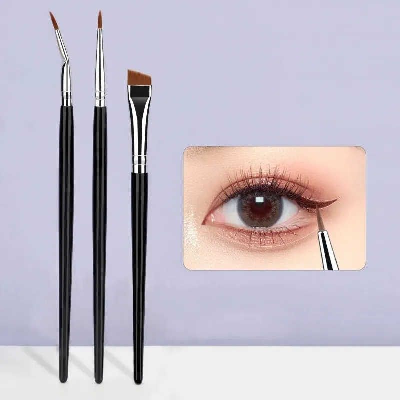 3Pcs Combination Detail Brushes Ultra-thin Lip Line Eye Line Brush Concealer Brush Eye Brow Contour Lower Eyelid Makeup Brushes — image 3