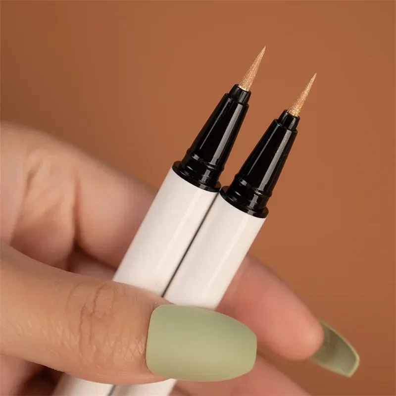 Pearlescent White Liquid Eyeliner Pen Waterproof Non-dizzy Eye Liner Shadow Pen Fast-drying Lasting Shiny Lying Silkworm Pencil