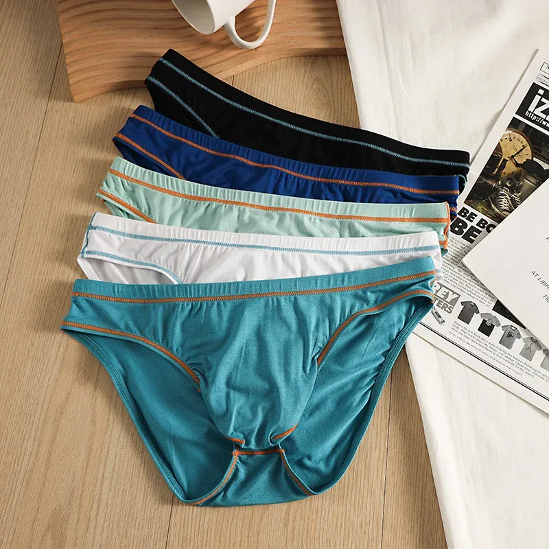 Mens Underwear Briefs Shorts Homme Slip Bamboo Fiber Panites Ropa Breathable Low Waist JJ U Convex Pouch Underpant Male M-XXL — image 9