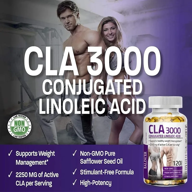 CLA 3000 - Healthy Weight Management Maintain Arterial Elasticity Promote Blood Circulation and Strengthen Immune Function
