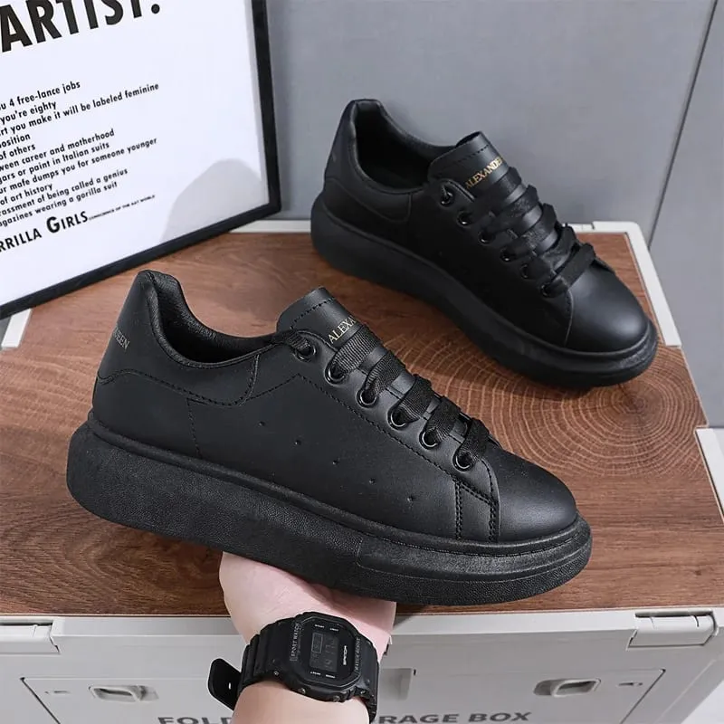 Λευκά Vulcanized Sneakers Ανδρικά Flat Άνετα Παπούτσια Lace up Zapatillas Hombre Γυναικεία Casual Sneakers Plus Size 35-45