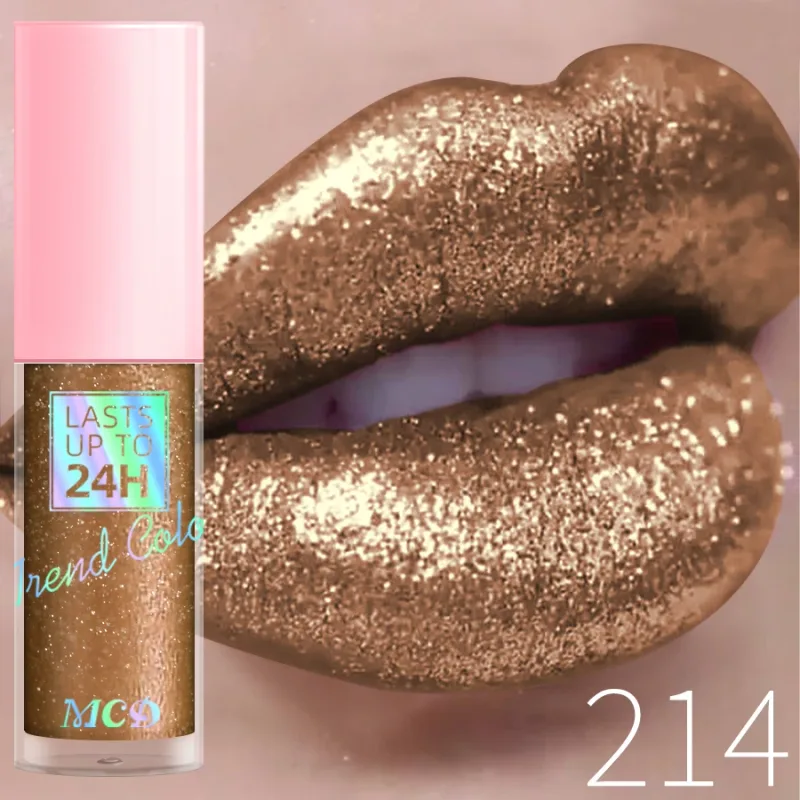 18 Colors Diamonds Glitter Lip Gloss Long Lasting Waterproof Liquid Lipstick Pearl Shining Lip Color Sparking Lip Makeup Women — image 18