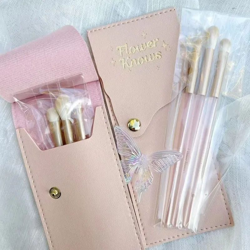 Little Angel Eyeshadow Palette Hand Mirror Brush Set Delicate Matte Glow Shimmer Flowerknows Edens Angel Eyeshadows 3 piece set