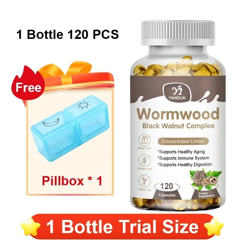 High Potency Parasite Cleanse Capsules Wormwood Black Walnut Sinusuportahan ang Intestinal Cleansing Detox at Gut Health para sa mga Matanda