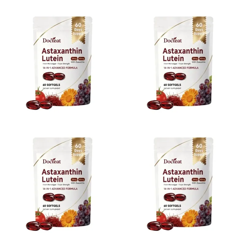 Astaxanthin and Lutein Capsule 60 Count with Grape Seed & Saffron Extract Provide Eye Nutrition Skin and Joint Health Support — image 10