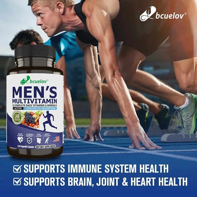 Men’s Multivitamin & Mineral Capsules High Absorption Antioxidant Supplement for Energy Immune Bone Skin & Overall Wellness