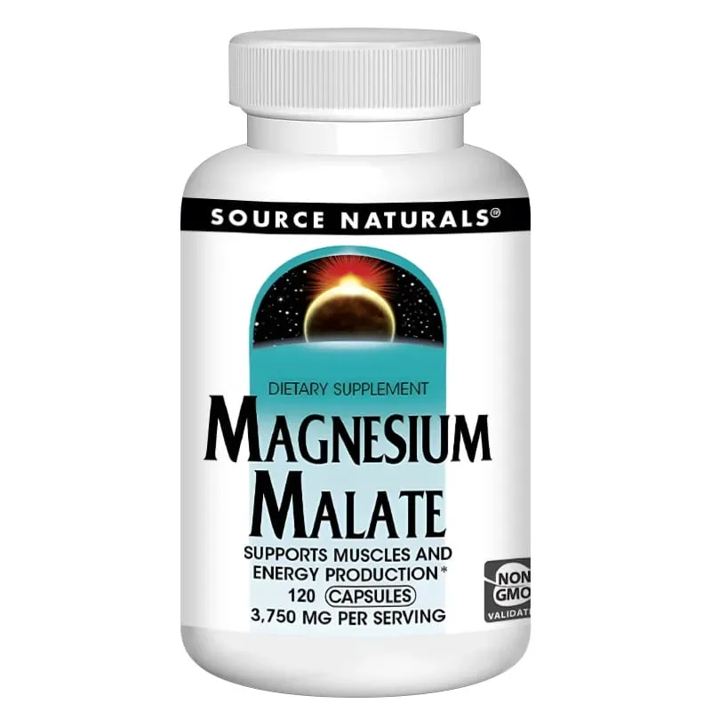 Magnesium Malate 3750 Mg Supplement Supports Muscle Function Health and Energy Production