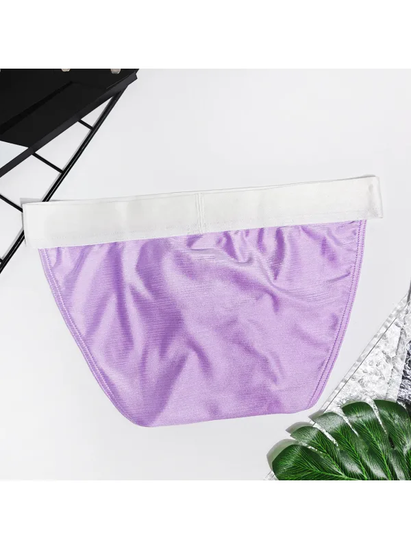 Men's Solid-Color Low-Waist Triangle Underwear Breathable Sexy Bottom Pants Trendy 1-Piece Set Mature Style Promotional Price — image 10