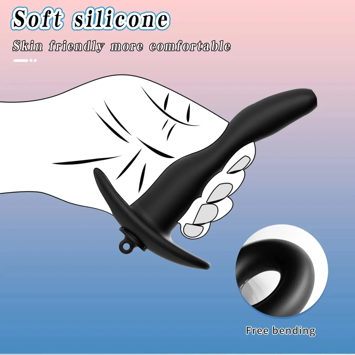Hollow Speculum Peeking Anal Beads Butt Plug with Stopper Expander Tunnel Enema Anus Dilation Adult Sex Toys for Women Men Gay — image 5