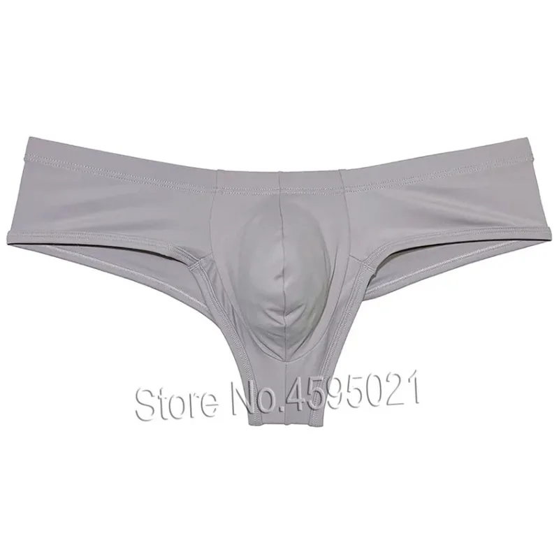 Men's Low Waist Bikini Briefs Underwear Male Bikini Enhance Pouch Boxershorts Micro Trunks Underpants Soft Briefs — image 10