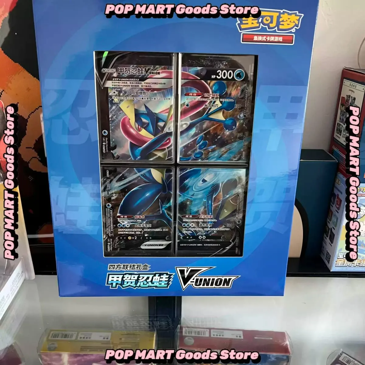 متوفر 100% أصلي بوكيمون Ptcg بطاقة رباعية اقتران V-Union علب الهدايا بيكاتشو بيج جمع مورو بيكر Mew-Two Ptcg صندوق