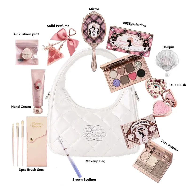 Flower Knows sminkkészlet Nyárközi mesék Flowerknows alapozó Little Angel Highlight Strawberry Rococo ajakmáz 11db készlet — image 16