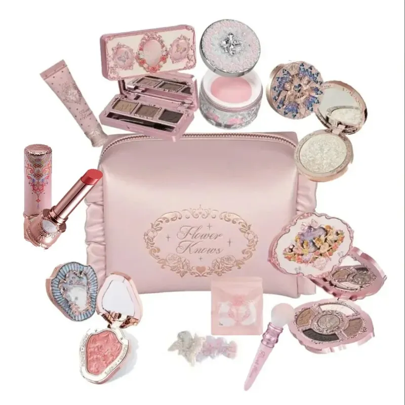 Flower Knows sminkkészlet Nyárközi mesék Flowerknows alapozó Little Angel Highlight Strawberry Rococo ajakmáz 11db készlet — image 2