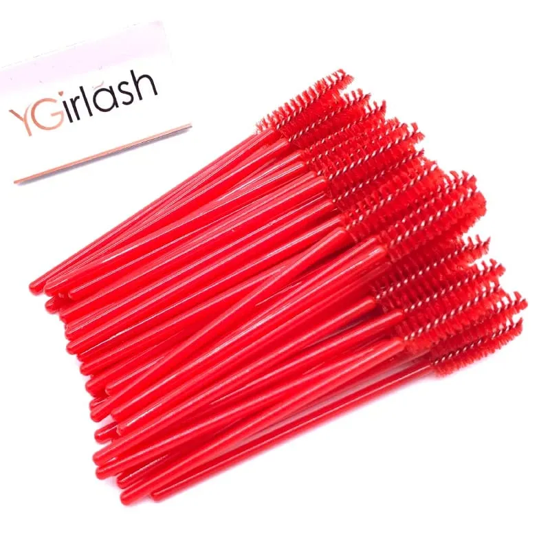 YGirlash 50Pcs Lash Swans Crystal Eyelash Applicator Μίας χρήσης Διαμαντένια λαβή Nylon Mascara Wands Brush Cosmetic Tools — image 15