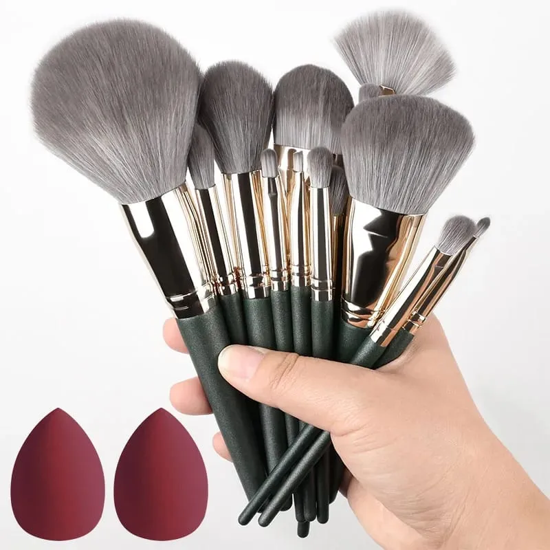 10/14 Stuks Make-Up Kwasten Set Oogschaduw Foundation Vrouwen Cosmetische Losse Poeder Blush Super Zachte Blending Make Up Borstel beauty Tool