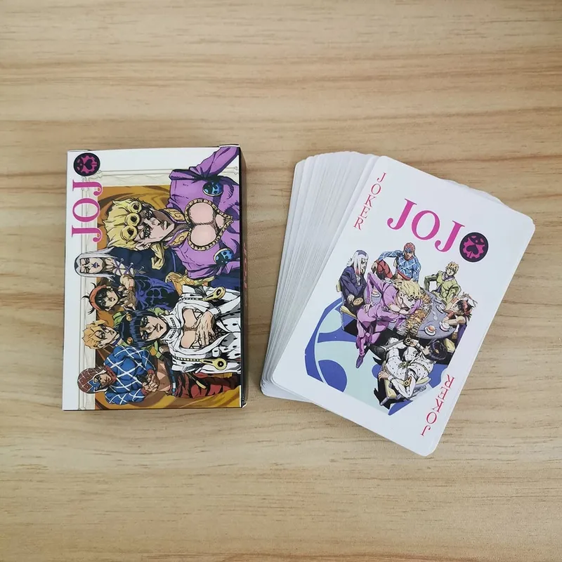 Κάρτες επιτραπέζιου παιχνιδιού Cosplay Joseph Joestar Kujo Jotaro Josuke με σκληρό εξώφυλλο παιχνίδι πόκερ Δώρο με κουτί
