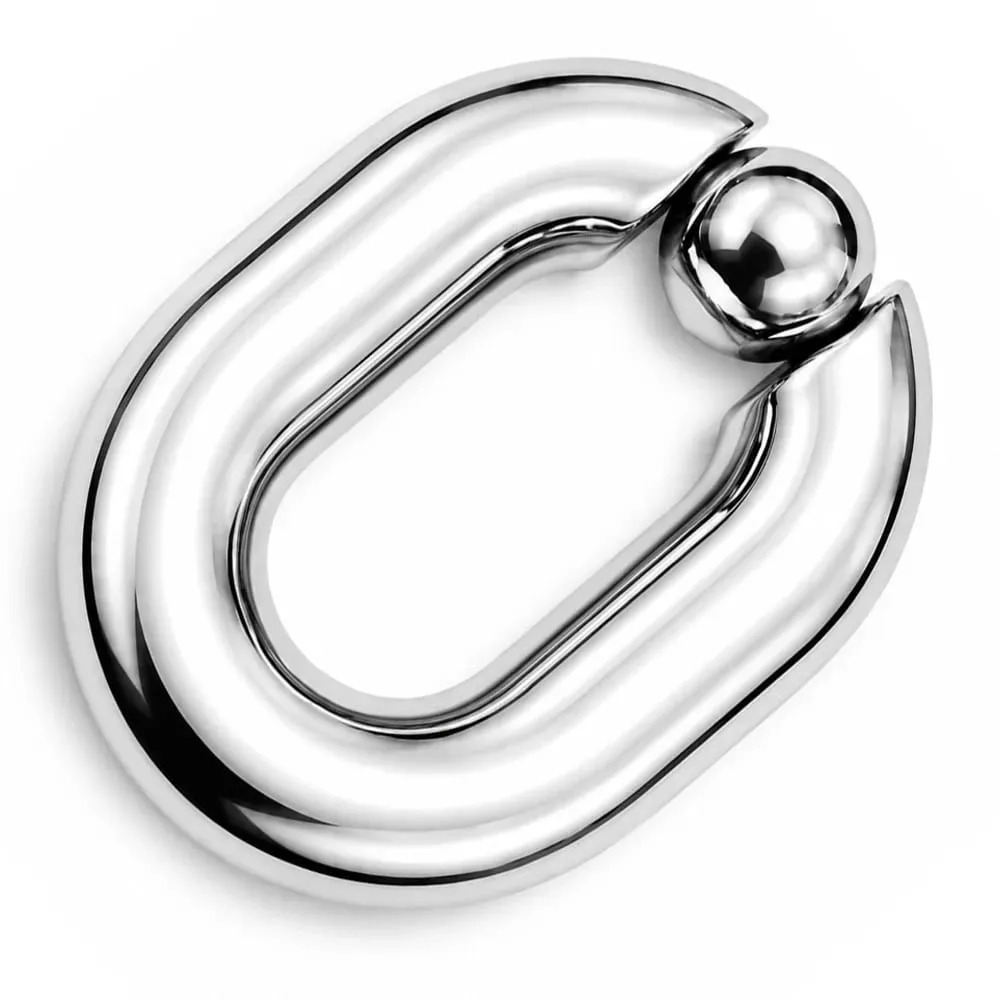 Male Heavy Duty BDSM Stainless steel Ball Scrotum Stretcher metal penis bondage Cock Ring Delay ejaculation male new Sex Toy men — image 4