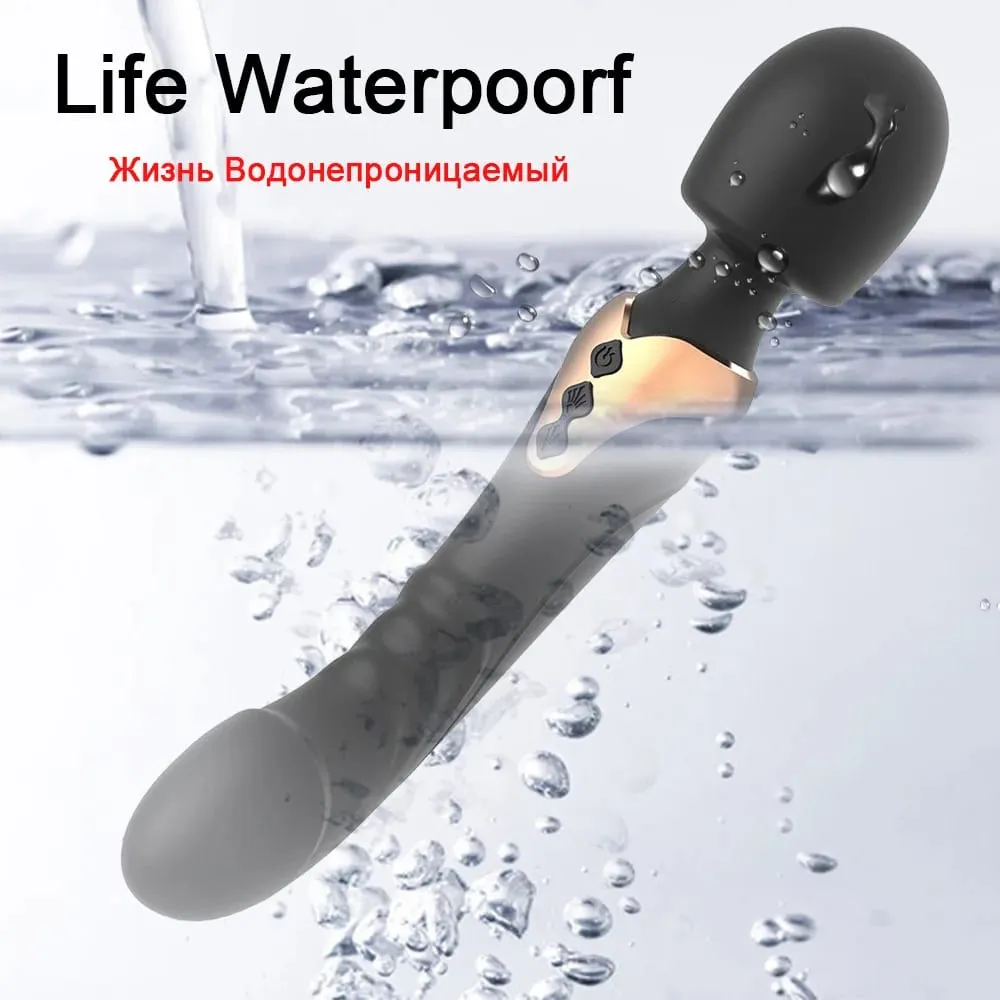 Women Powerful AV Dildos Vibrator Magic Wand 10 Modes Clitoris Stimulator G Spot Vagina Nipple Massager Adult Sex Toys for Women