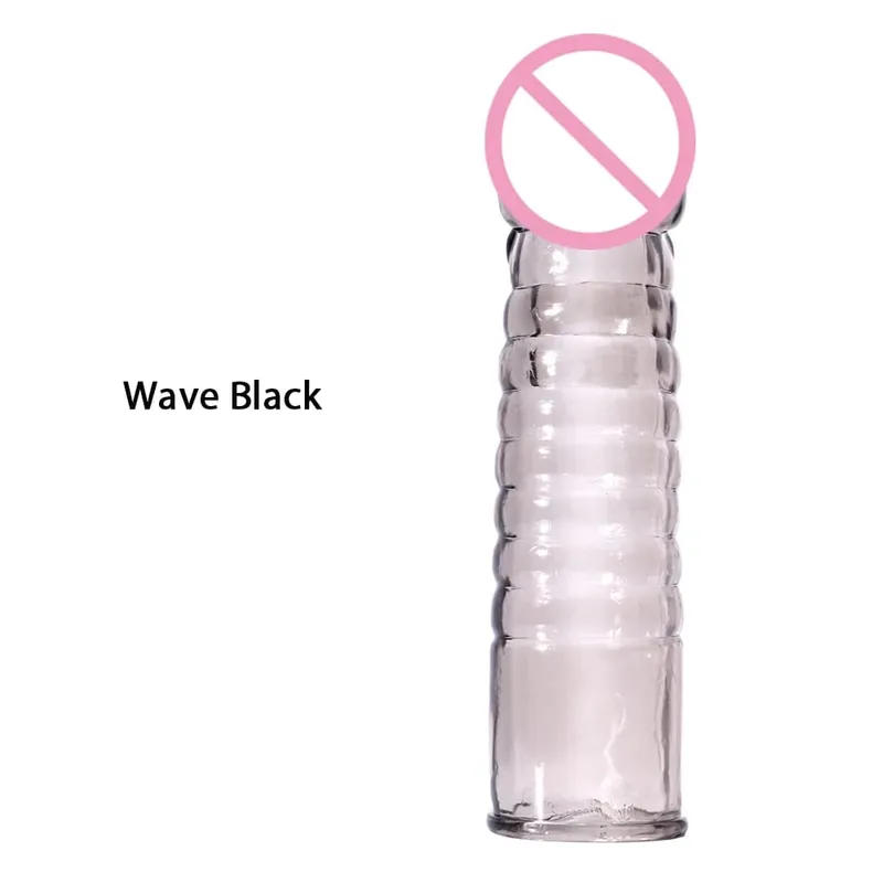 Delay Spray Clit Penis Extensions Condom Sleeve Male Enlargement Massager Cock Ring Cover Adult Sex Toys Penis Cock Ring
