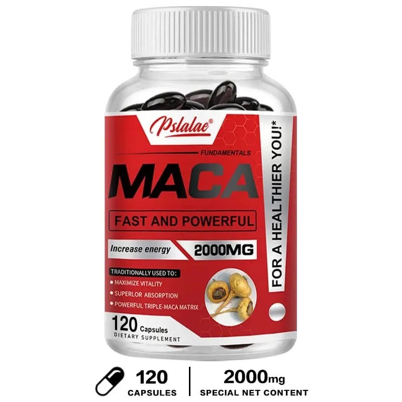 Κάψουλες Maca Root για άνδρες και γυναίκες για μεγιστοποίηση της ζωτικότητας και της απόδοσης Φτιαγμένες με μαύρες σκόνες Maca Red Maca και Yellow Maca — image 9