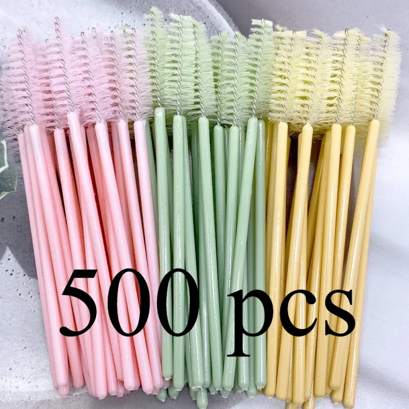 Zanse 50/500 יחידות מברשות ריסים גבות ריסים ספוליז מסקרה שרביטים מוליך כלי איפור להארכת ריסים