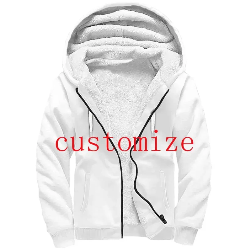Sweat à capuche 3D personnalisé, impression complète, créer un Design Photo/vous voulez un motif personnalisé, sweat-shirt à fermeture éclair, surdimensionné, DIY bricolage — image 13