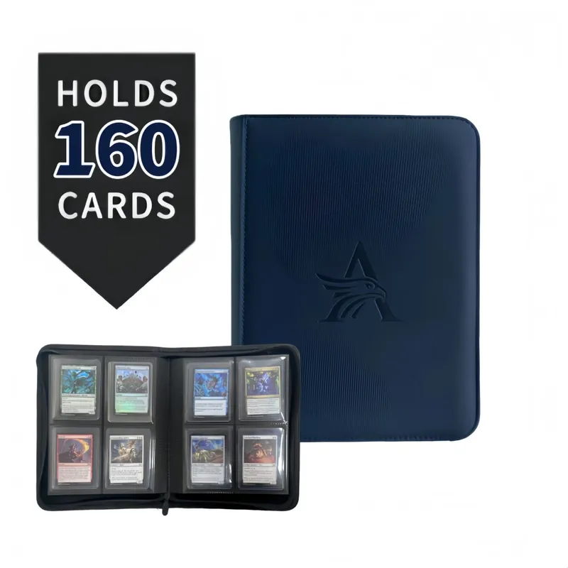 TopLoader 4-Pocket Card Binder (160 Cards) – Μαύρο/Αποθηκευτικός χώρος βιομηχανικής αντοχής για κάρτες TCG και αθλητικές κάρτες. Το όνειρο του συλλέκτη