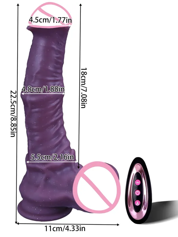 Nagy teleszkópos műpénisz szexjáték vibrátor műpénisz távirányító, tolóerős vibrációs pénisz Monster műpénisz vagina anális G pont masszírozó