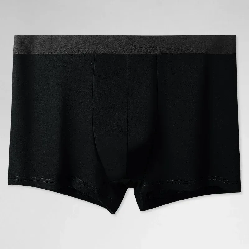 3PCS Pure Cotton Men's Underwear, Men's Boxer Briefs, Youth Pure Color Mid-Waist Boxer Briefs, Breathable Cotton Factory