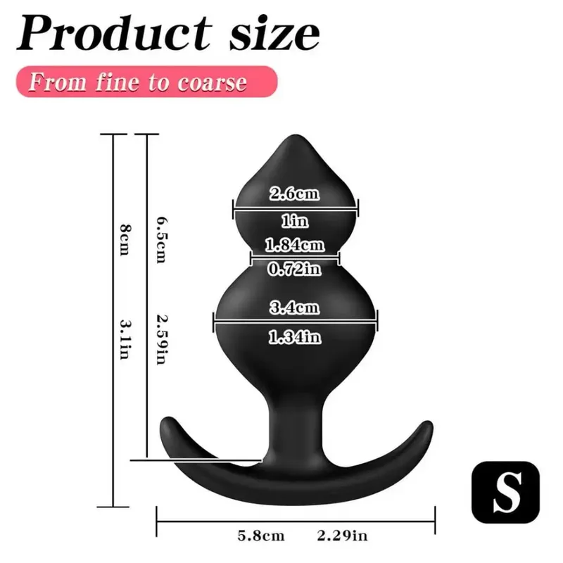 Anal Plug with Steel Balls Butt Plug Anal Beads Fetish Men Prostate Massager Sex Toys for Women Men Anal Dilator
