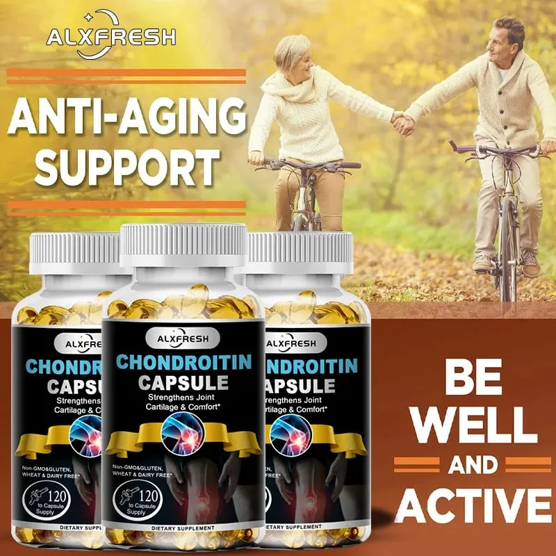 Alxfresh Glucosamine Chondroitin na may MSM Turmeric Vitamin D para sa Bone Absorption Calcium Immune System Support Supplement