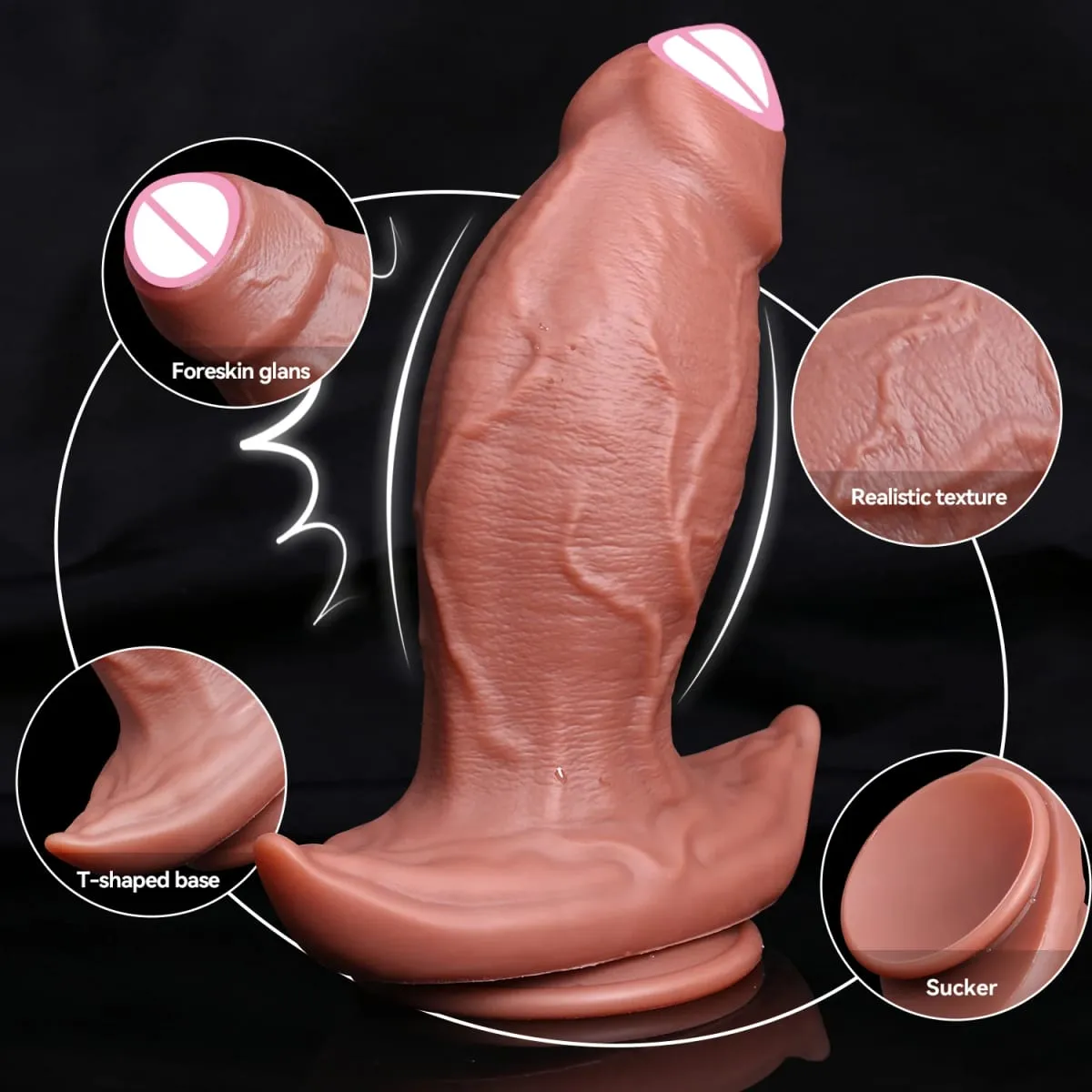 Realistic Flesh Skin Soft Thick Big Dildo Double Silicone Small Penis Woman Man Anal Sex Toy Suction Cup Dick Masturbators Cock