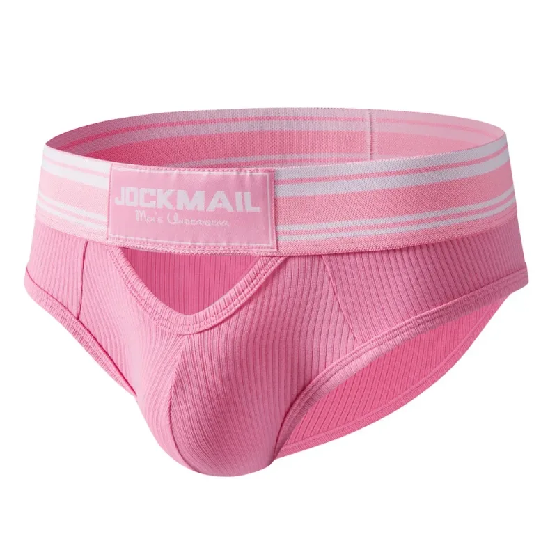 Jockmail Mens Underwear New Arrivalmen Briefs Plaid Pit Cotton Sexyu Bag Front and Rear Openings Cut Outlow Waist Breathable — image 24