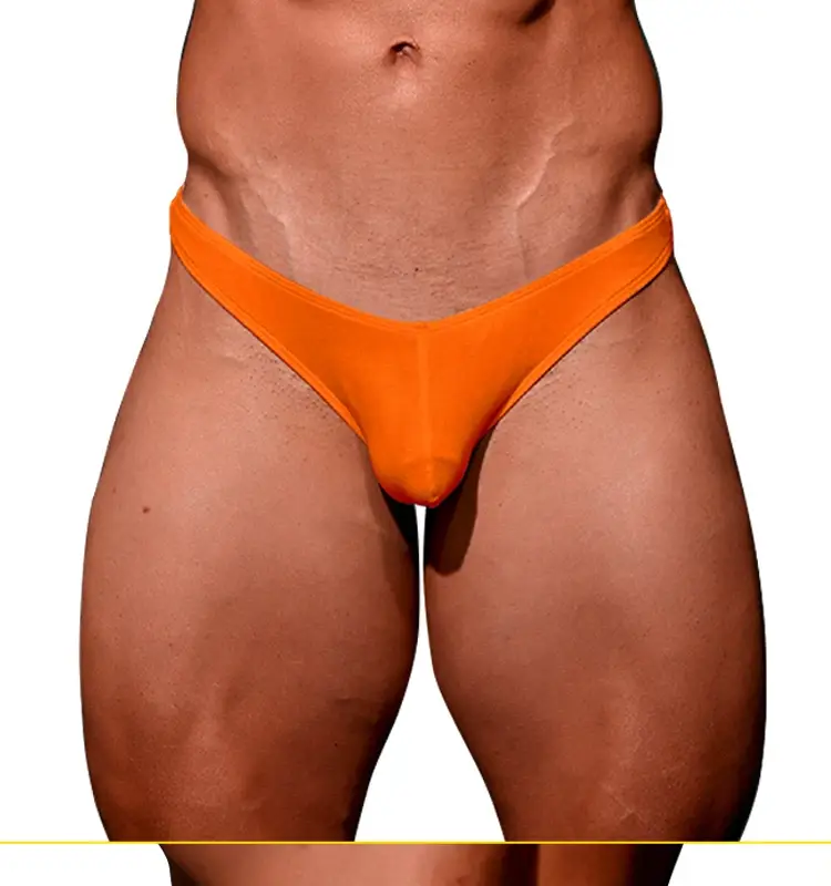 Men's Modal Thong Multi Colors Pack, ORLVS Logo Low Rise Bare Feel Underwear, High Elastic 3D Convex Pouch T-Back Briefs