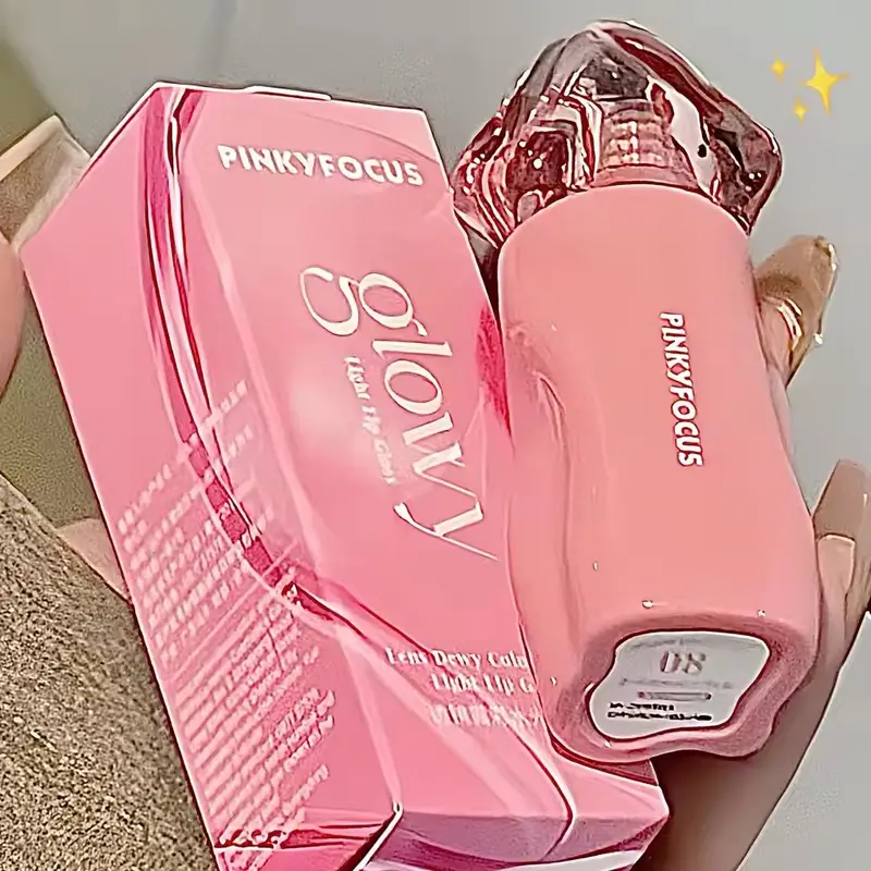 Pinkyfocus Rúzs Fényes Mirror ajakfény Hidratáló Hidratáló Juicy Nude ajakfesték Hosszantartó napi natúr smink rúzs