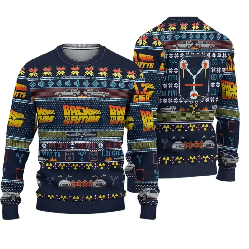 outono e inverno de volta ao futures suéteres feios de Natal, camisas de anime de desenho animato per homens e mulheres, roupas