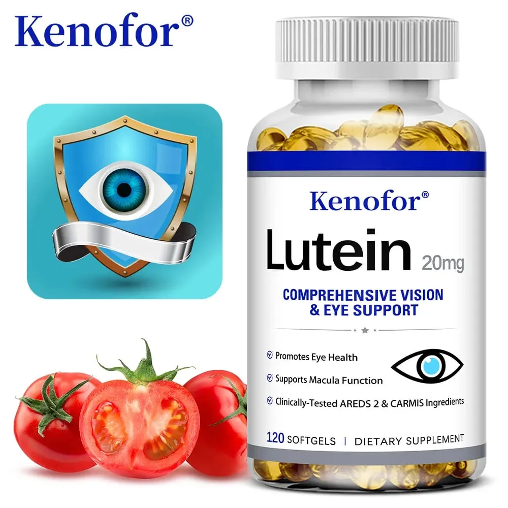 Lutein Capsules - na may Zeaxanthin at Vitamin E - Napakahusay na Antioxidant Eye Health na Nagpapabuti sa Kalusugan ng Paningin - 120 Capsules