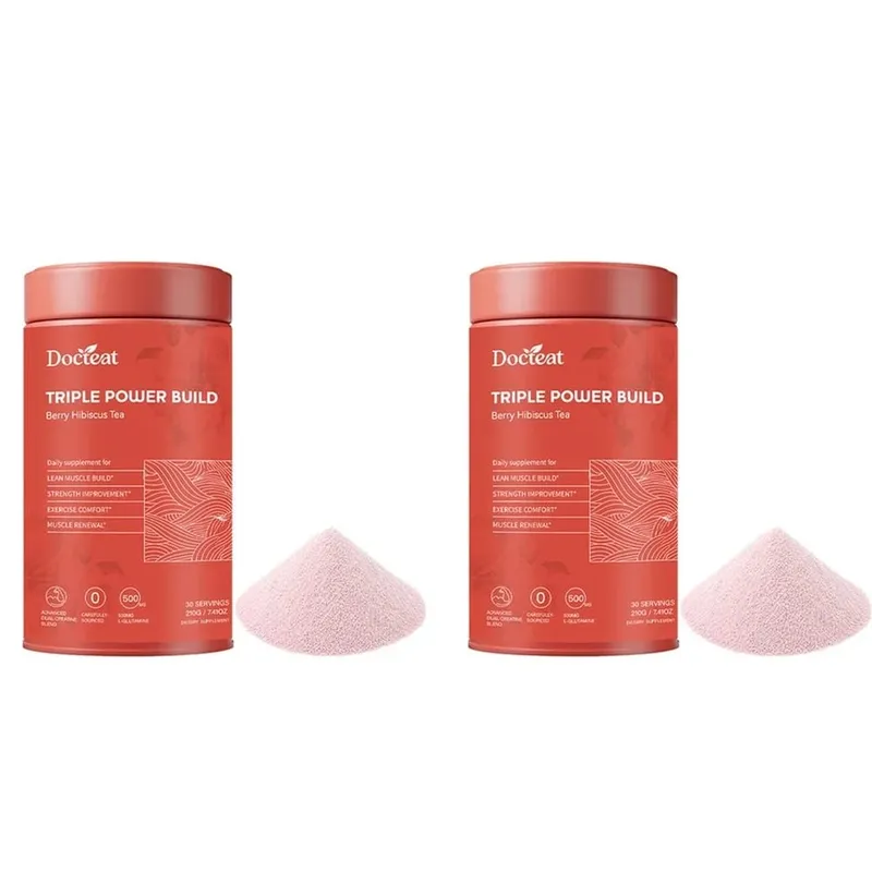 Docteat Creatine Monohydrate Powder with Creatine HCl L-Glutamine and Electrolytes for Muscle & Workout Support Berry Hibiscus — image 8
