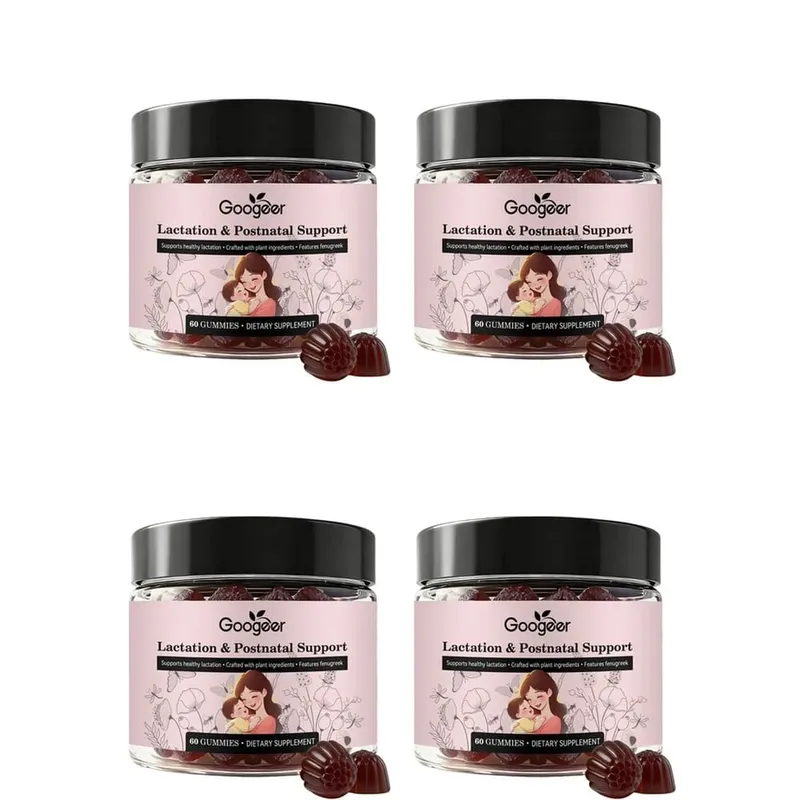 Googeer Lactation Support Gummies with DHA and Choline Fenugreek and Fennel Extract Moringa for Postnatal Nutrition 60 Gummies