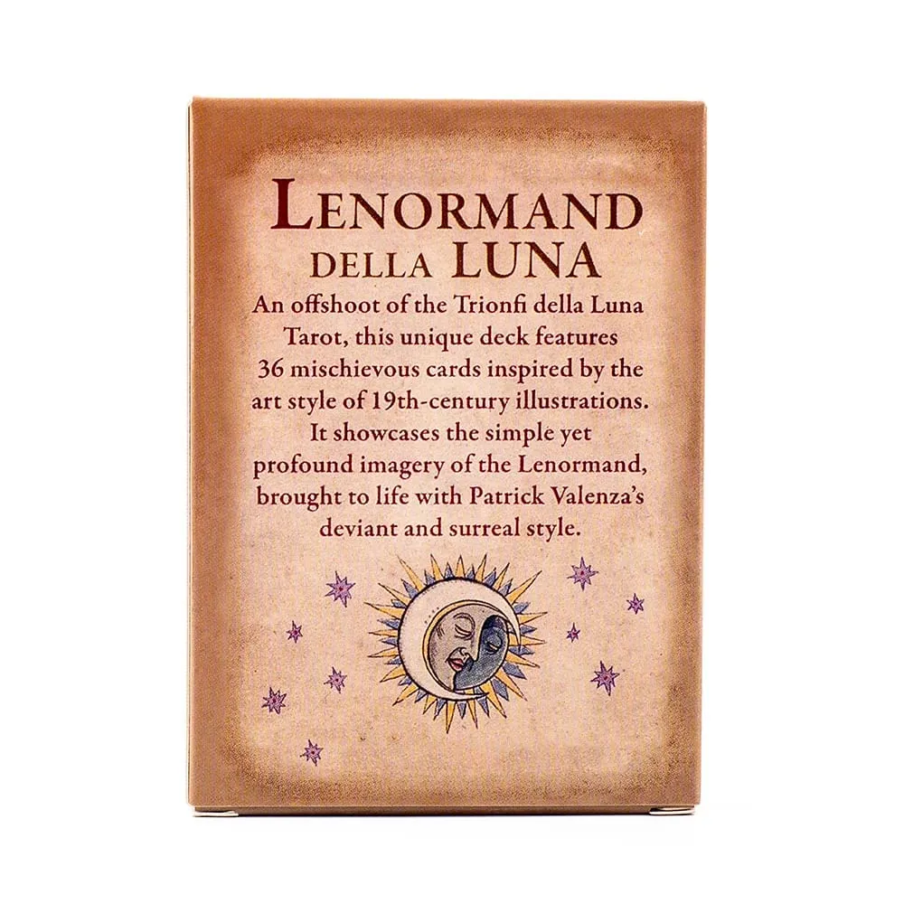 36 יחידות Lenormand Della Luna קלפי שולחן טארוט של משחקי קבוצה למסיבות סט אורקל ודיבינציה 7.3*10.2 ס"מ