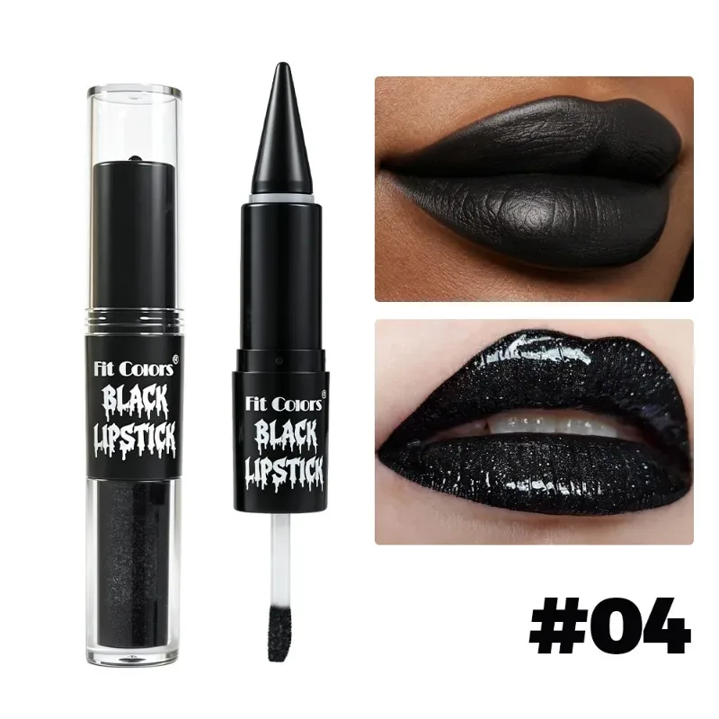 Halloween 2-in-1 Lip Gloss Matte Liner Liner Αδιάβροχο Υγρό Κραγιόν μακράς διαρκείας Ενυδατικό λαμπερό λαμπερό Lip Oil για πάρτι — image 10